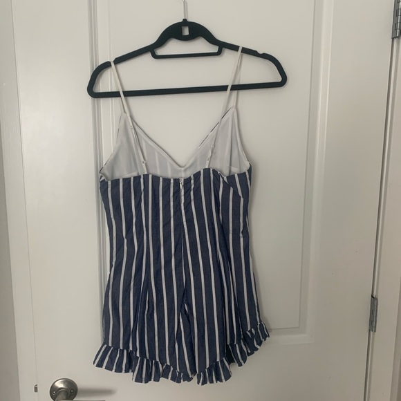 Blue and white striped romper - Picture 2 of 3
